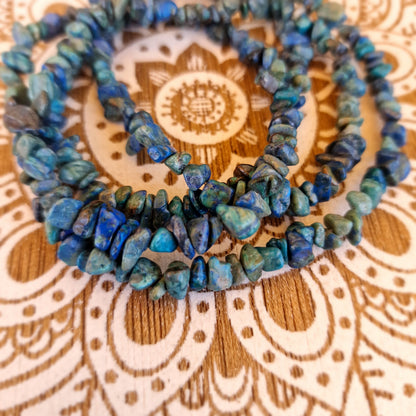 Collar Largo de Azurmalaquita ~ Intuición y Transformación