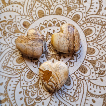 Corazón de Jaspe Paisina ~ Estabilidad y Conexión con la Tierra