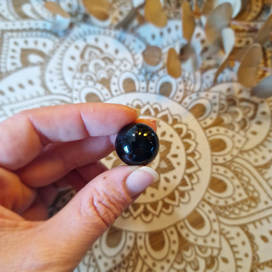 Pequeñas Esferas de Ágata negra ~ Protección y Estabilidad