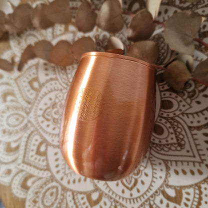 Vaso de Cobre ~Flor de la vida ~ Equilibrio y Bienestar Ayurveda