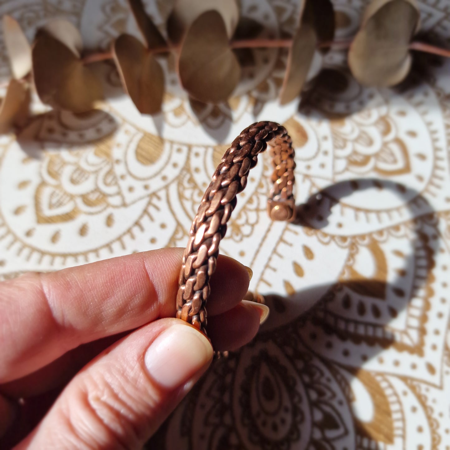 Brazalete Trenzado de Cobre con Imanes ~ Equilibrio y Energía en tu Día a Día