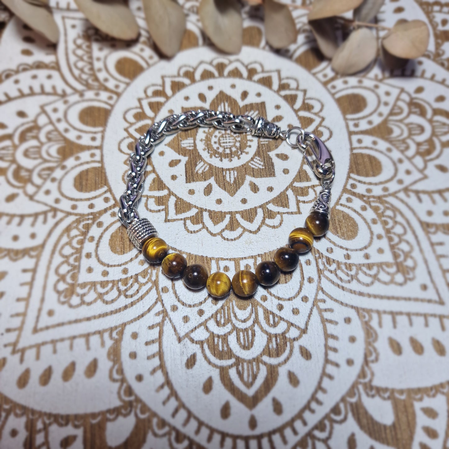 Pulsera de Hombre de Ojo de Tigre – Protección y Fuerza Interior