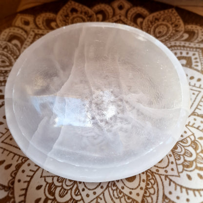 Cuenco de Selenita Grande (15cm) ~ Purificación y Belleza Natural