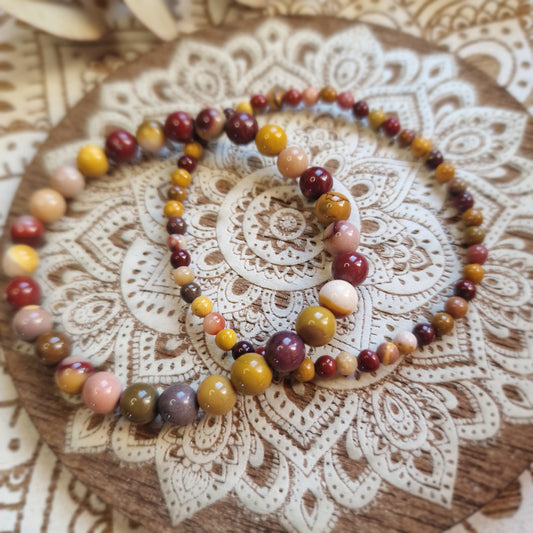 Pulsera de Mokaita ~ Energía y Estabilidad Natural ~ 4 y 6 mm