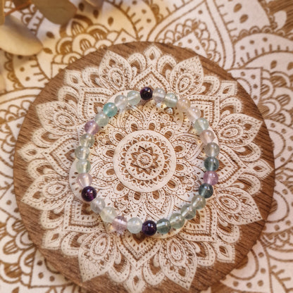 Pulsera Fluorita ~ Claridad Mental y Equilibrio Energético ~ 4 y 6 mm