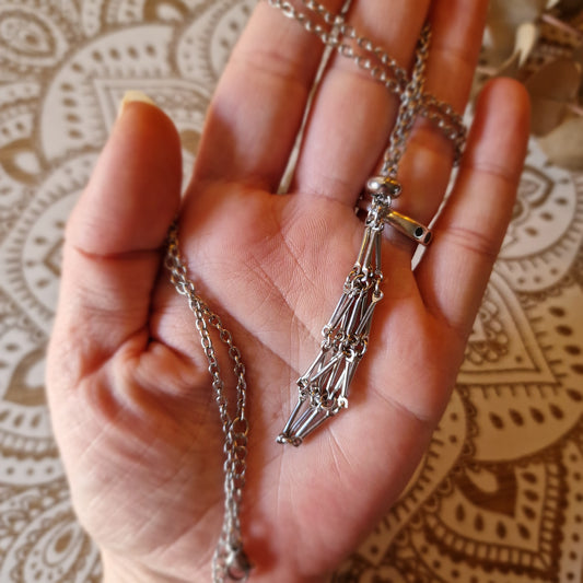 Colgante Jaulita de Acero ~ Personaliza tu Mineral