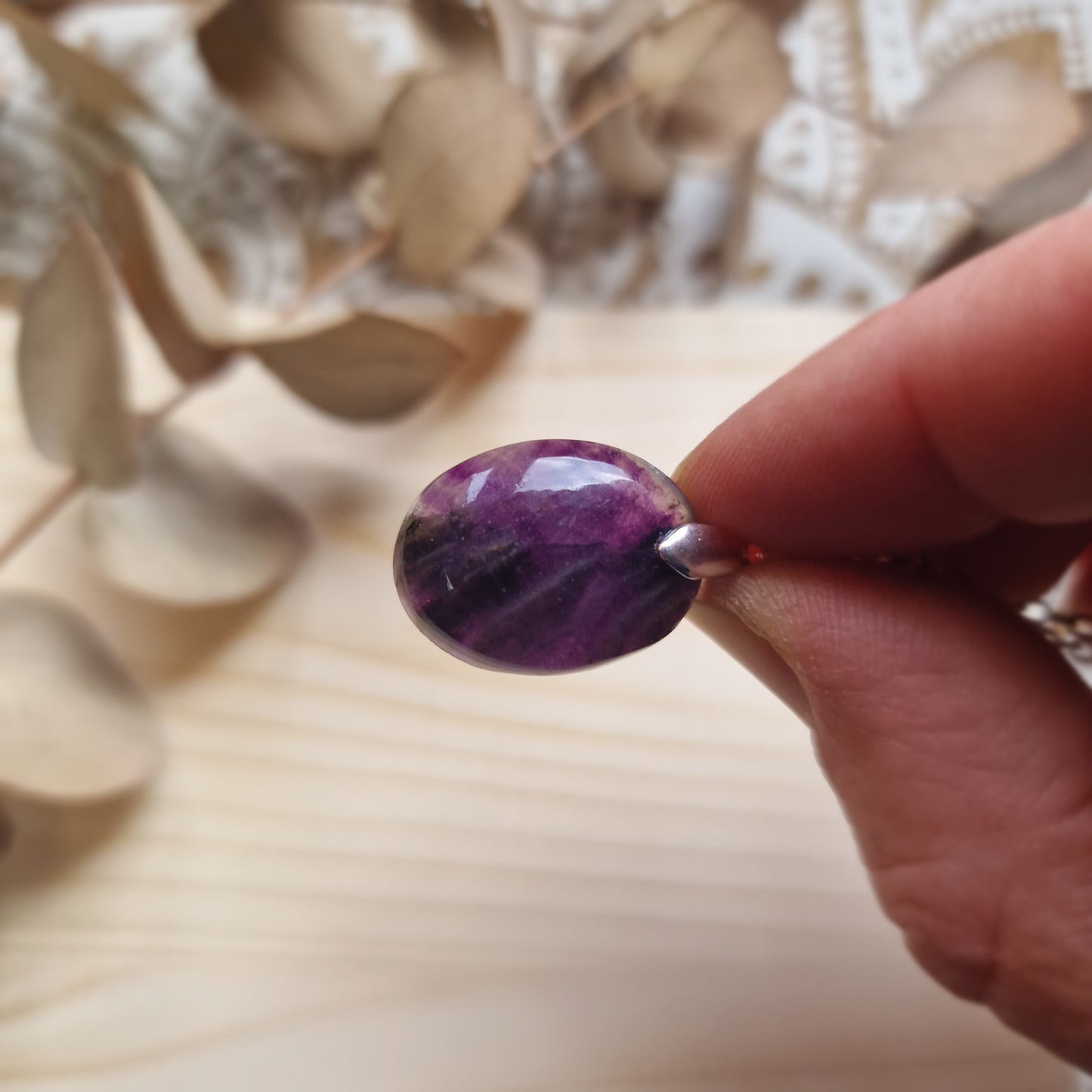 Colgante de Fluorita Natural ~ Claridad y Equilibrio