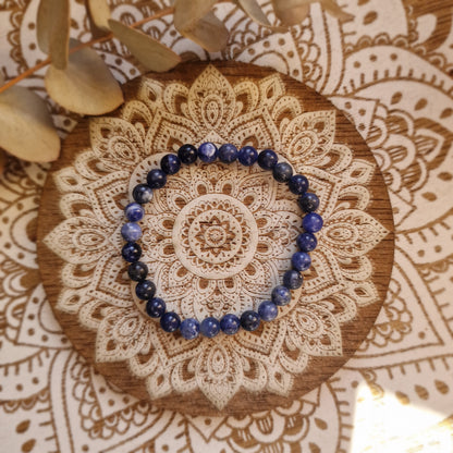 Pulsera Sodalita ~ Claridad Mental ~ 4 y 6 mm