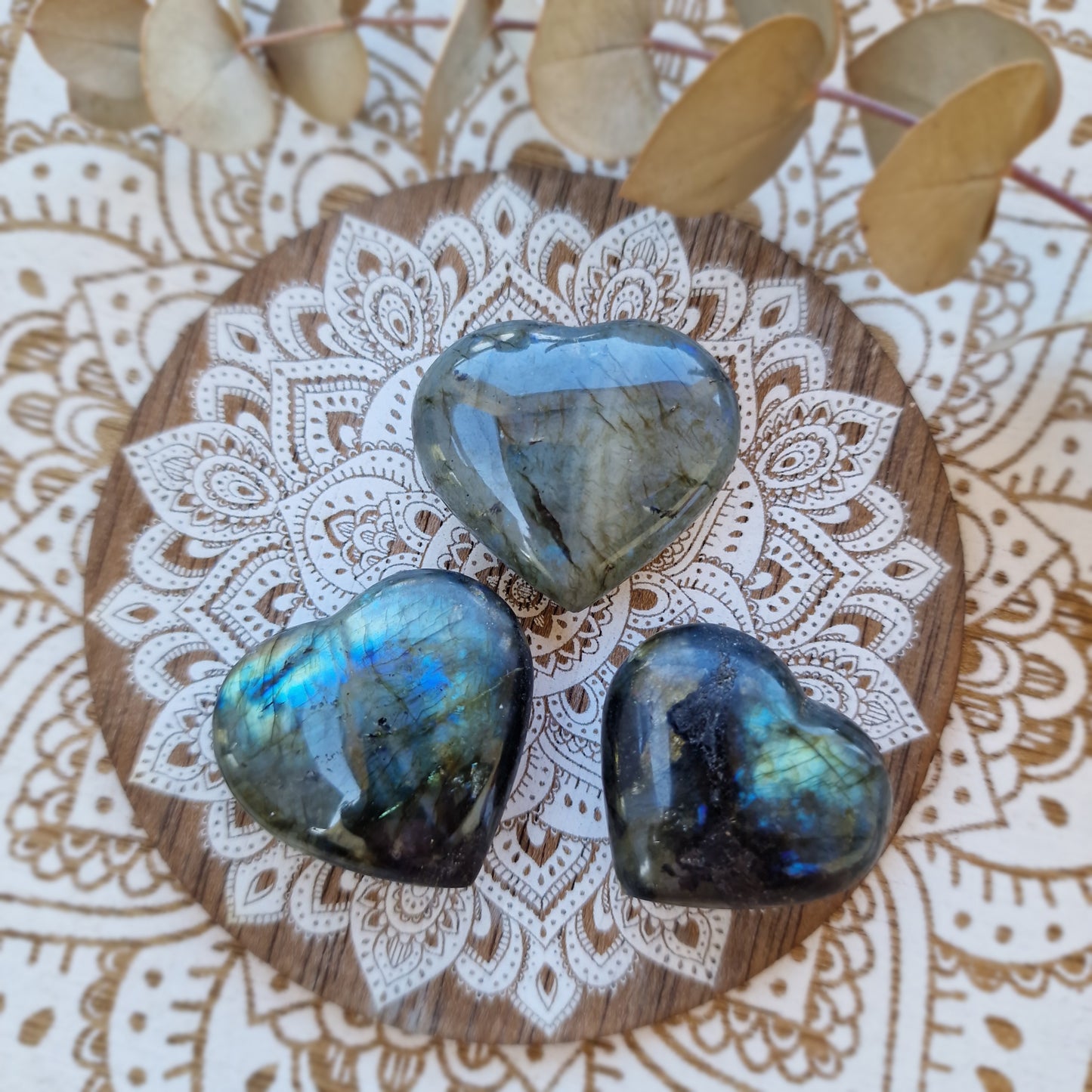 Corazón de Labradorita ~ Intuición y protección energética