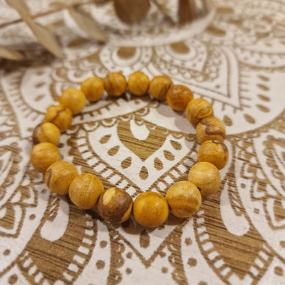 Pulsera de Palo Santo 6, 8 o 10mm. (TALLA S) Madera sagrada. 💫