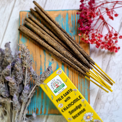 Incienso natural de  Palo Santo y Manzanilla Orgánico ~ Relajación