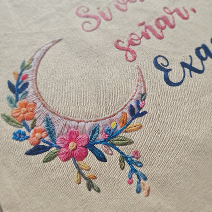 Tote Bag ~ Si vas a soñar, ¡Exagera! ~ Efecto Bordado