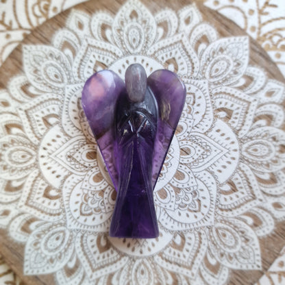 Ángel de Amatista, Selenita, Cuarzo Rosa o Angelita ~ Protección y guía espiritual
