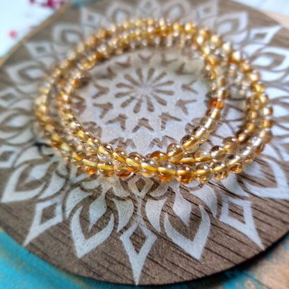 Pulsera Citrino ~  Energía y Abundancia ~ 4, 6 y 8 mm