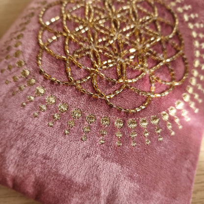 🌸 Neceser de Terciopelo FLOR DE LA VIDA ~ Conexión y Equilibrio Universal 💫