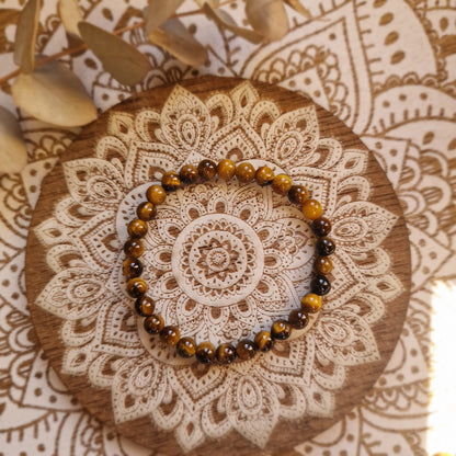 Pulsera Ojo de tigre ~  Fuerza, Protección y Confianza ~ 4, 6 y 8 mm