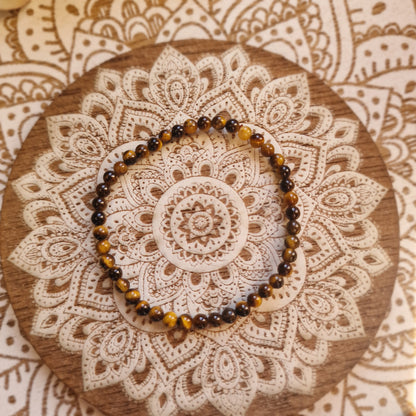 Pulsera Ojo de tigre ~  Fuerza, Protección y Confianza ~ 4, 6 y 8 mm