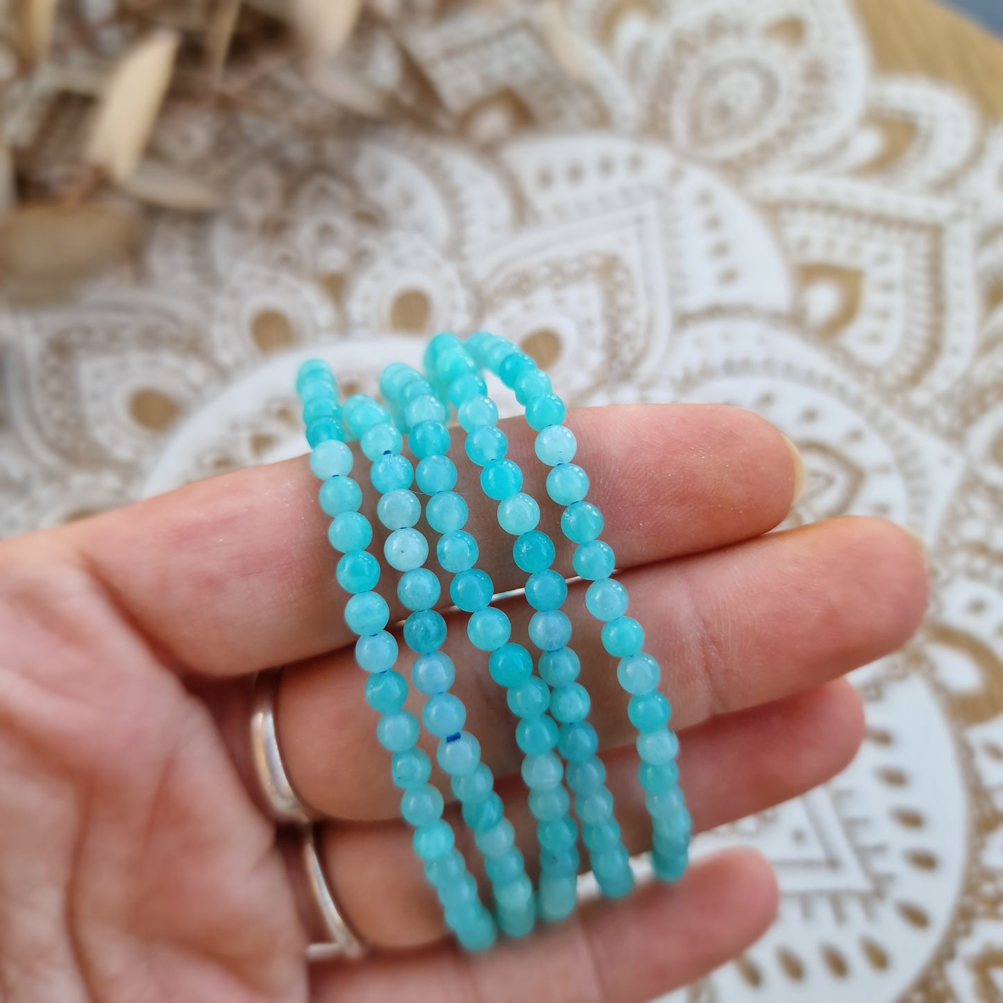 Pulsera Amazonita ~ Calma y equilibrio ~ 4 mm