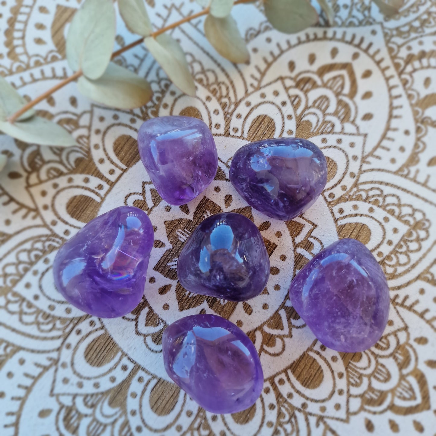 Piedra Rodada de Amatista ~ Calma y Conexión Espiritual