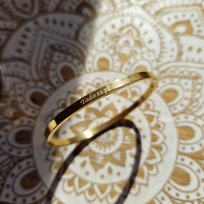 Pulsera Rígida “Todo es posible” ~ Confianza interior