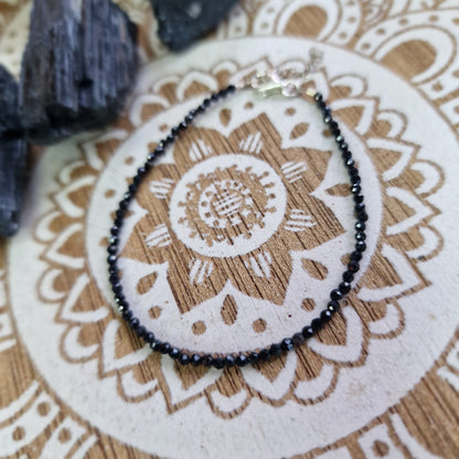 ✨ Pulsera deTurmalina Facetada con Plata de Ley ~ Protección y Equilibrio Interior