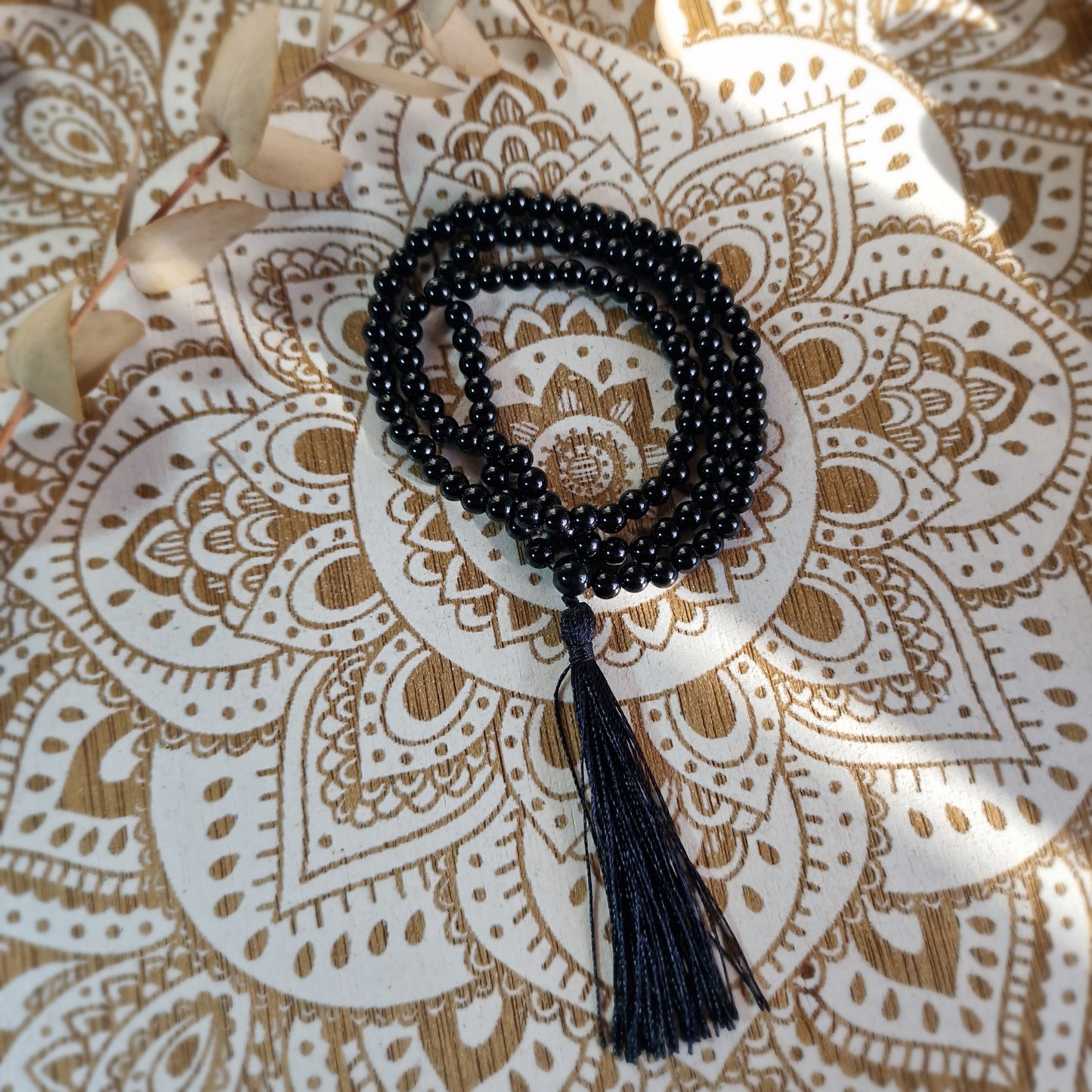 Japa Mala de Obsidiana negra 108 ~ Protección y Autoconocimiento