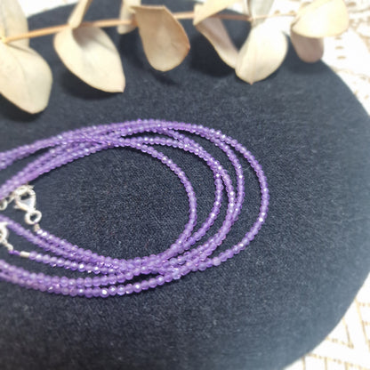 ✨ Pulsera de Amatista Facetada con Plata de Ley ~ Calma y Claridad Interior en Cada Detalle