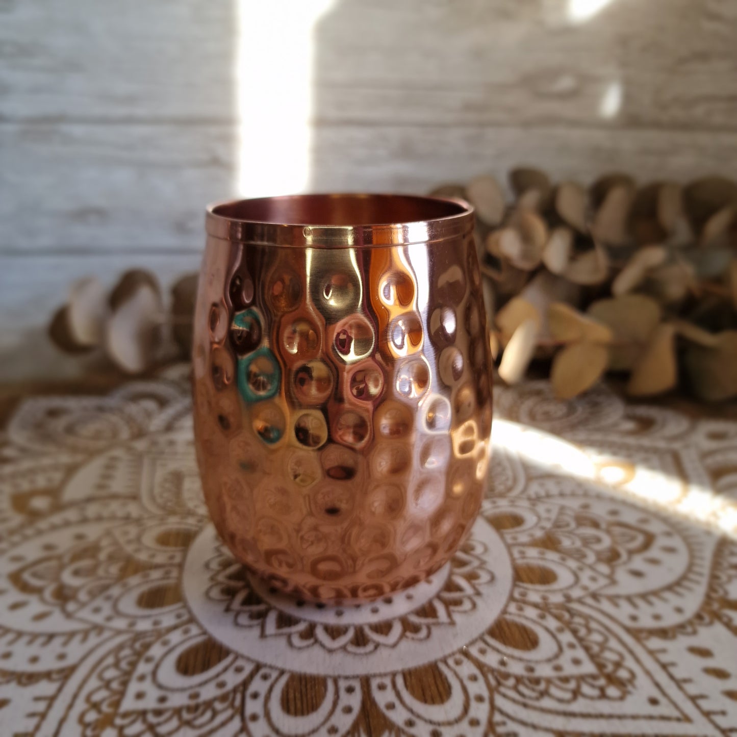 Vaso de Cobre Martillado – Tradición Ayurveda para tu bienestar diario