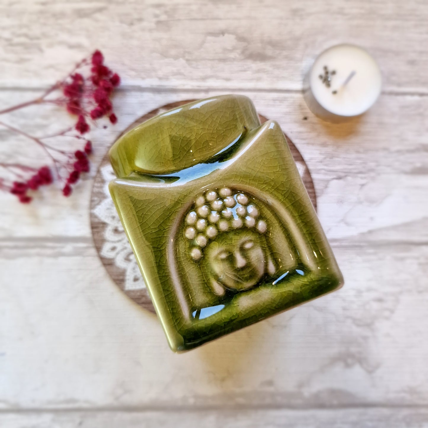 Quemador de aceites "Buda verde"
