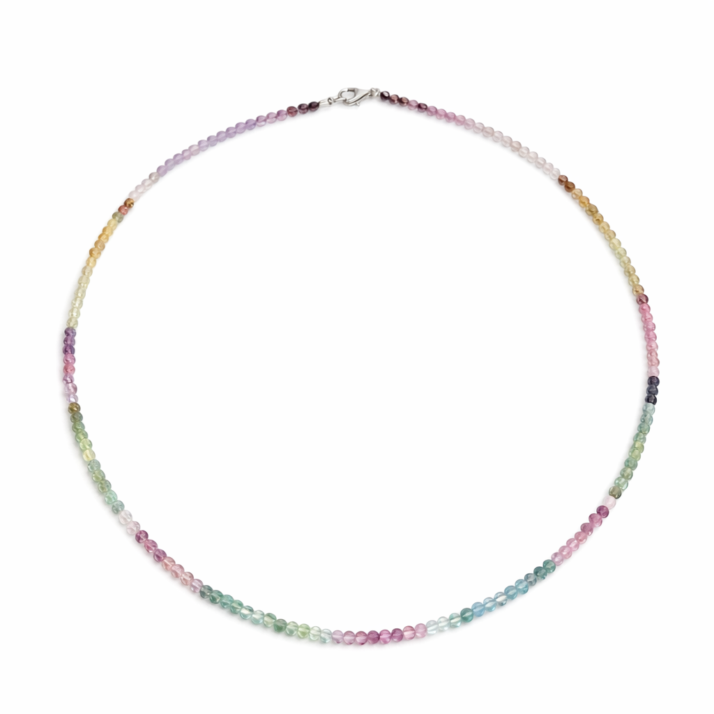 Gargantilla de Turmalina Multicolor Facetada ~ Equilibrio y Vitalidad
