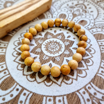 Pulsera de Palo Santo 8mm. (Talla M) Madera sagrada