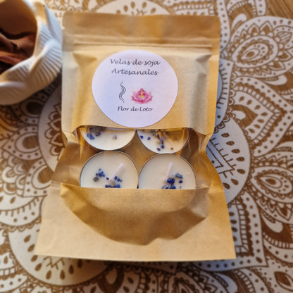 Velas de soja de Flor de loto ~ Sabiduría y Armonía Interior