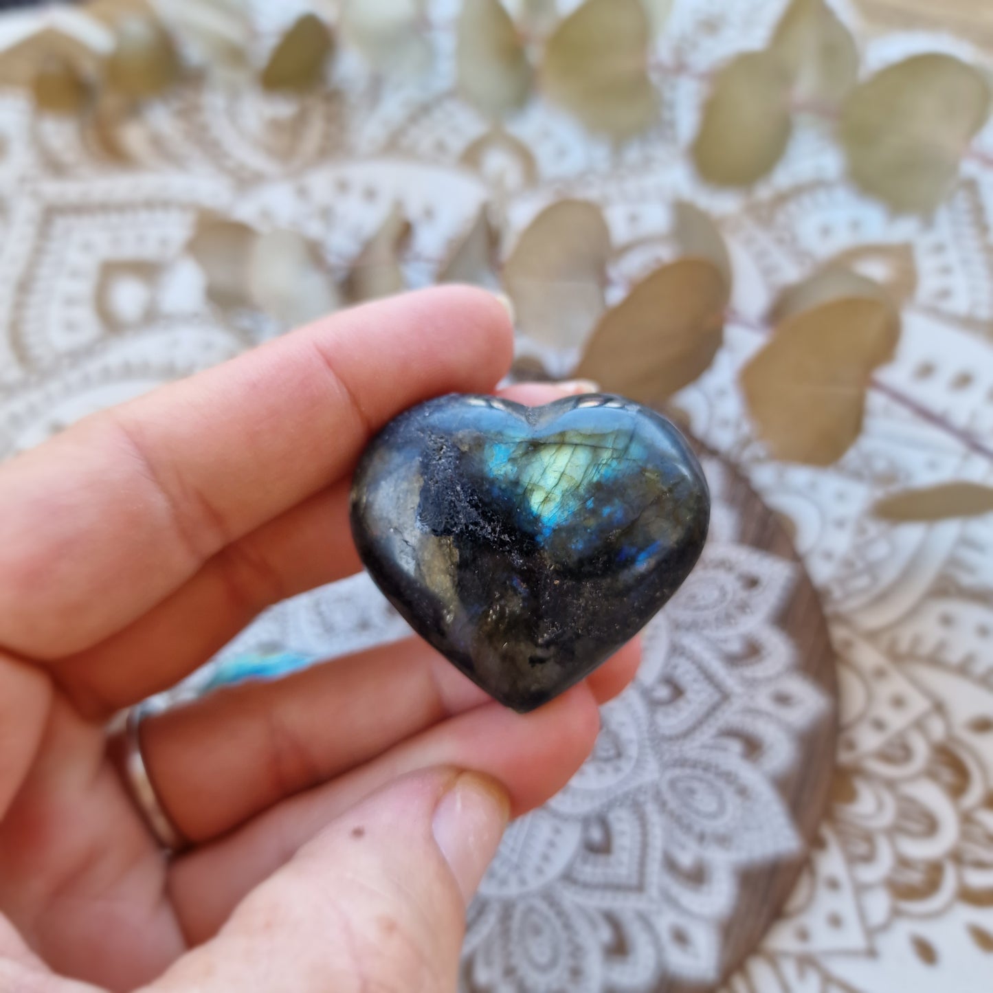 Corazón de Labradorita ~ Intuición y protección energética