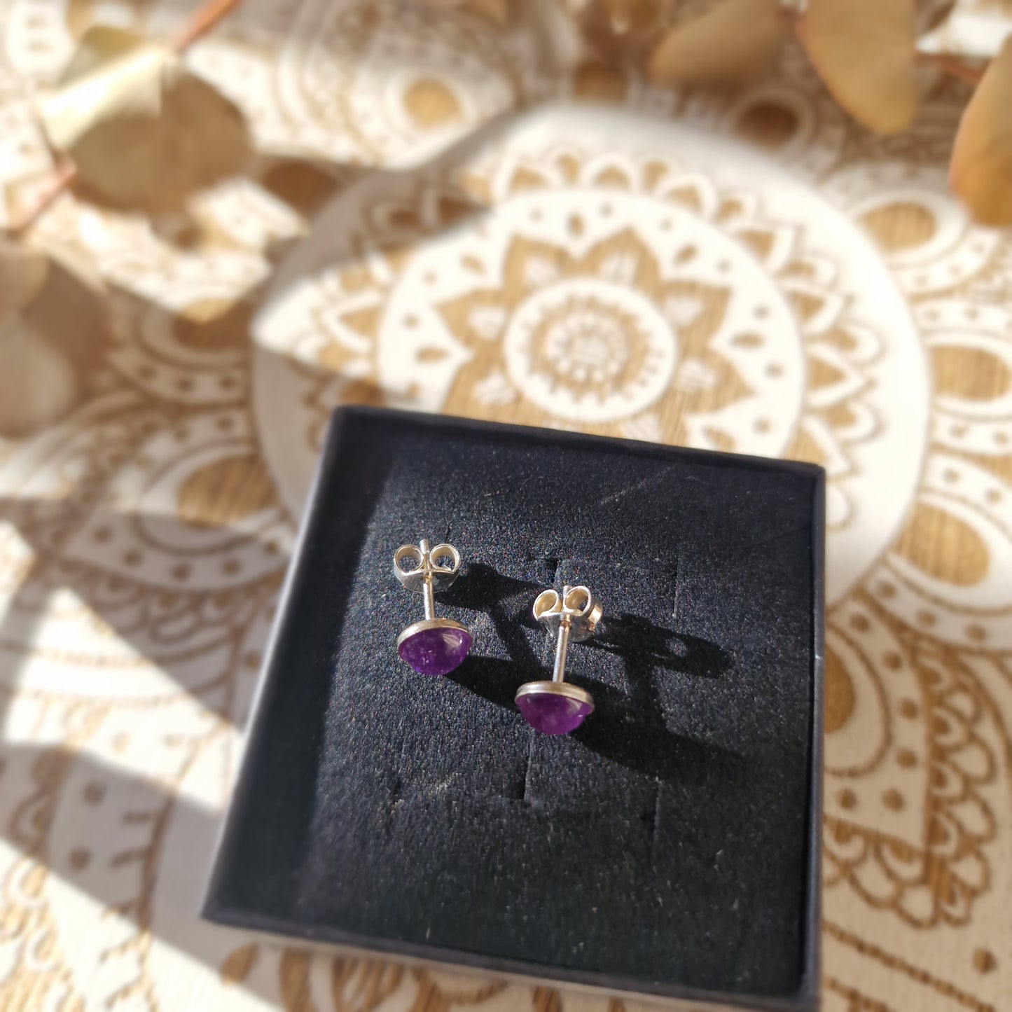 Pendientes de Amatista en Plata ~ Calma y claridad interior