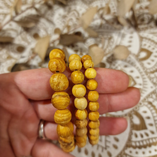 Pulsera de Palo Santo 6, 8 o 10mm. (TALLA S) Madera sagrada. 💫