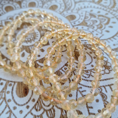 Pulsera de Citrino Facetado ~  Energía y Abundancia ~ 6 mm