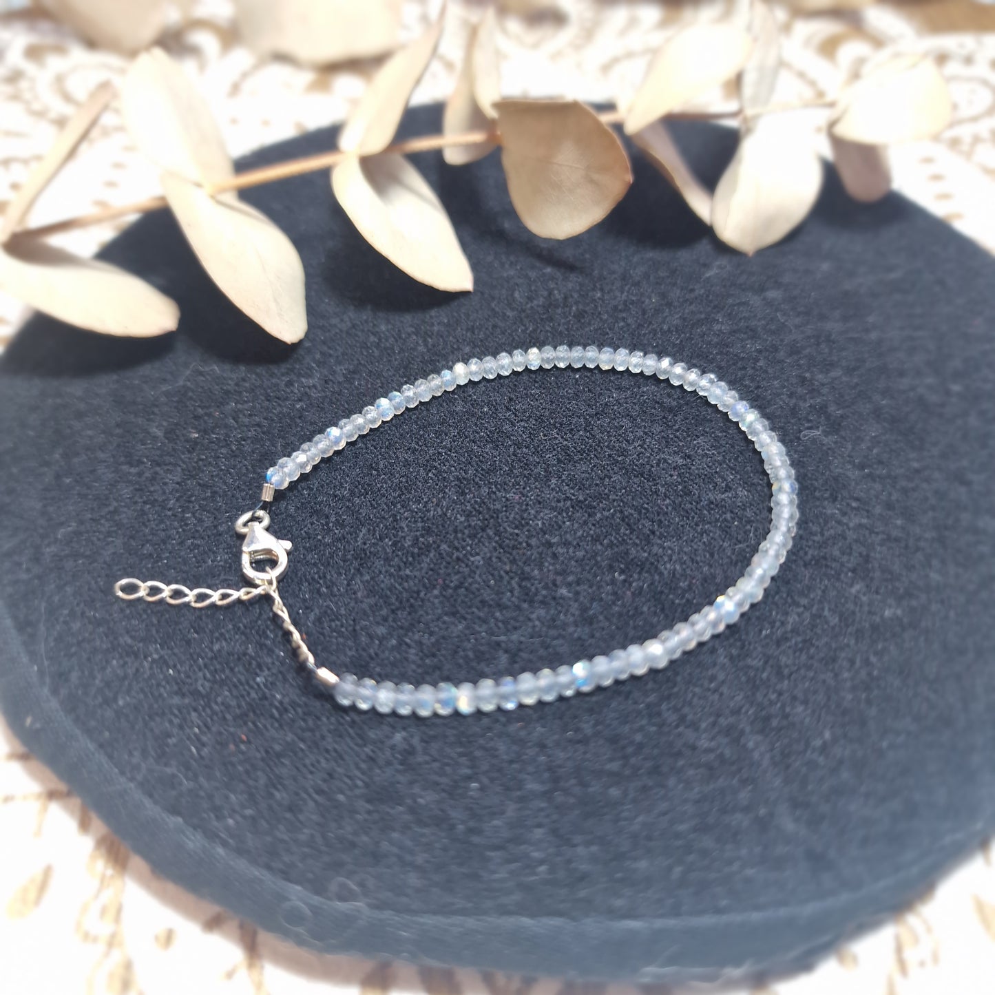 ✨ Pulsera de Labradorita Facetada con Plata de Ley ~ Intuición y Protección Consciente