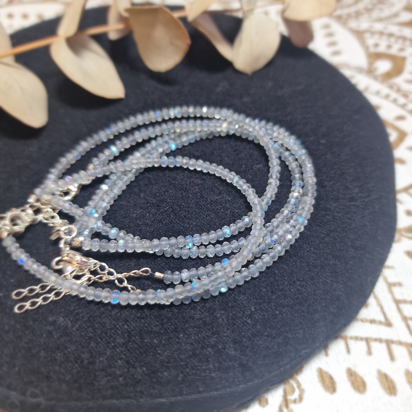 ✨ Pulsera de Labradorita Facetada con Plata de Ley ~ Intuición y Protección Consciente
