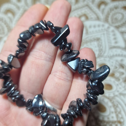 Pulsera de Chips de Hematite ~ Enraizamiento y Estabilidad