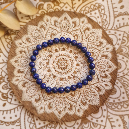 Pulsera Lapislázuli ~ Claridad Mental y Comunicación ~ 4 y 6 mm