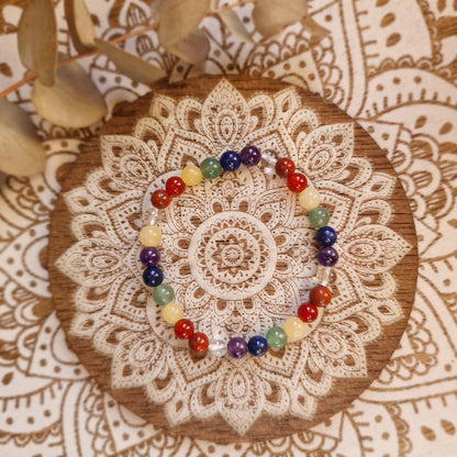 Pulsera 7 Chakras ~ Equilibrio y Energía ~ 4 y 6 mm