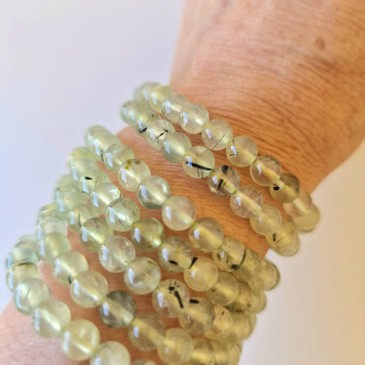 Pulsera de Prehnita ( 6 mm) | Piedra del Sanador