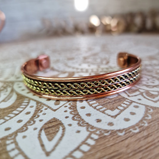 Brazalete de Cobre con Imanes ~ Equilibrio y Energía en tu Día a Día