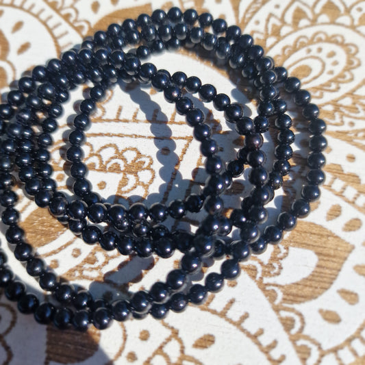 Pulsera de Turmalina Negra 4 mm ~ Protección y Equilibrio Energético