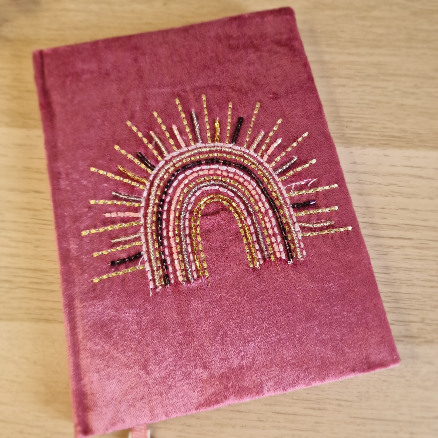 🌈 Cuaderno de Terciopelo Morado ~ Arcoiris