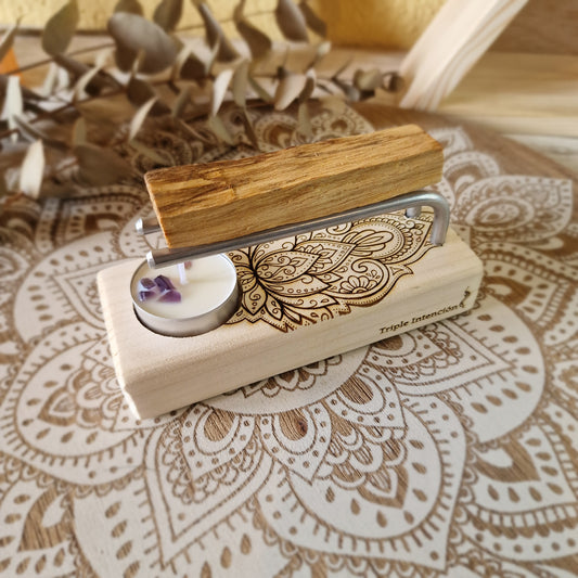 Quemador Fuego Sagrado Natural. Flor de Loto Mandala