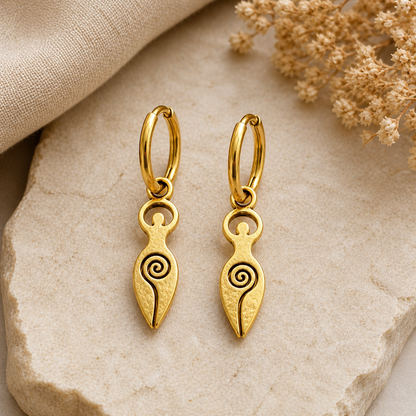 Pendientes Aro Diosa Dorado ~ Feminidad consciente