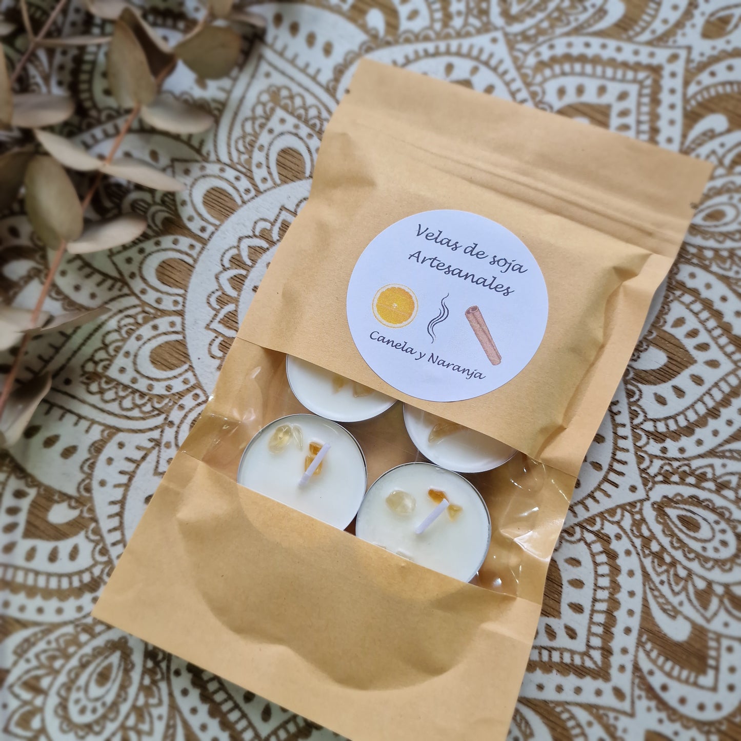 Velas de soja, Canela y Naranja Abundancia