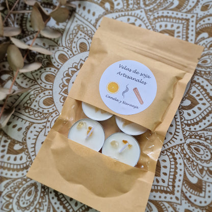 Velas de soja, Canela y Naranja Abundancia