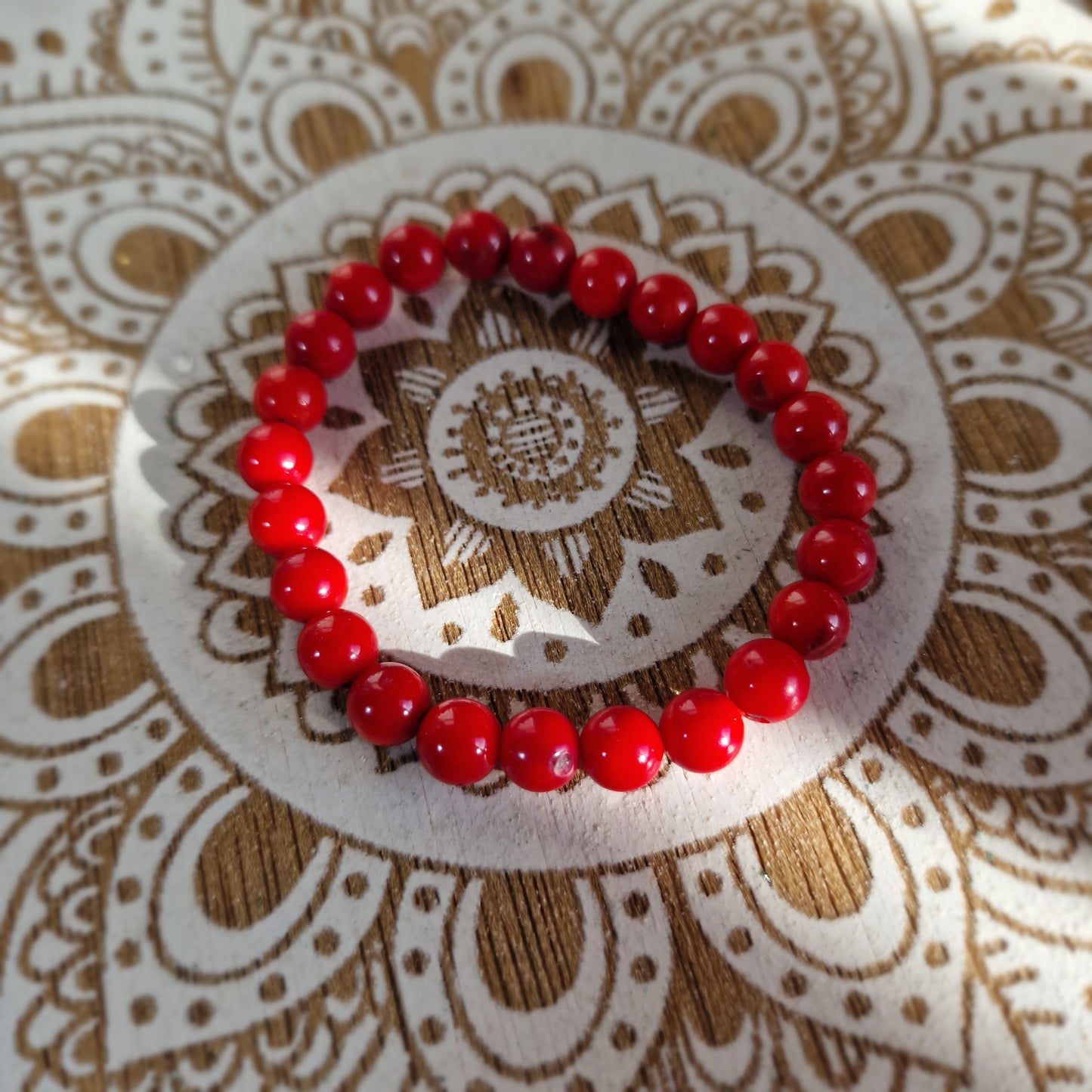 Pulsera de Coral Bambú ~ Impulso Vital ~ 4, 6 y 8mm. (Teñido)